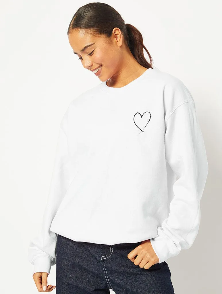 All's Fair in Love & Poetry Sweatshirt in White