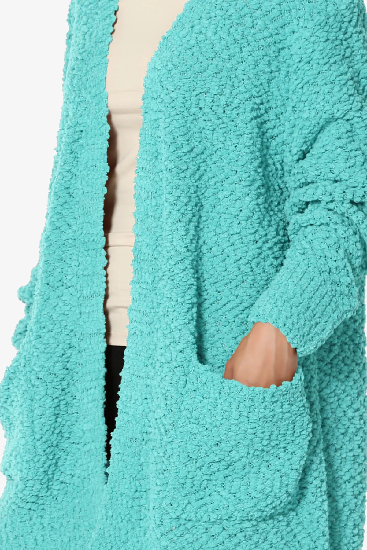 Barry Soft Popcorn Knit Sweater Cardigan PLUS