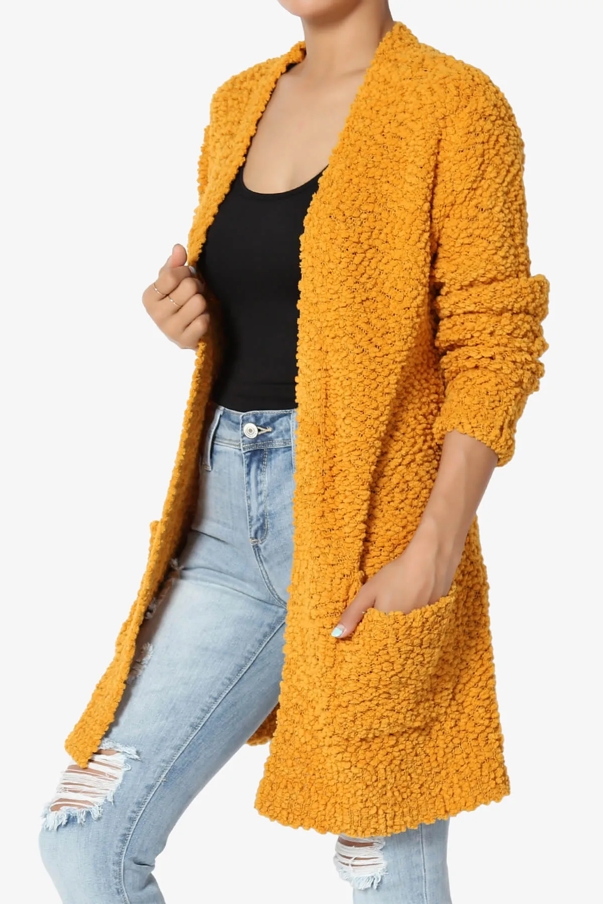 Barry Soft Popcorn Knit Sweater Cardigan PLUS