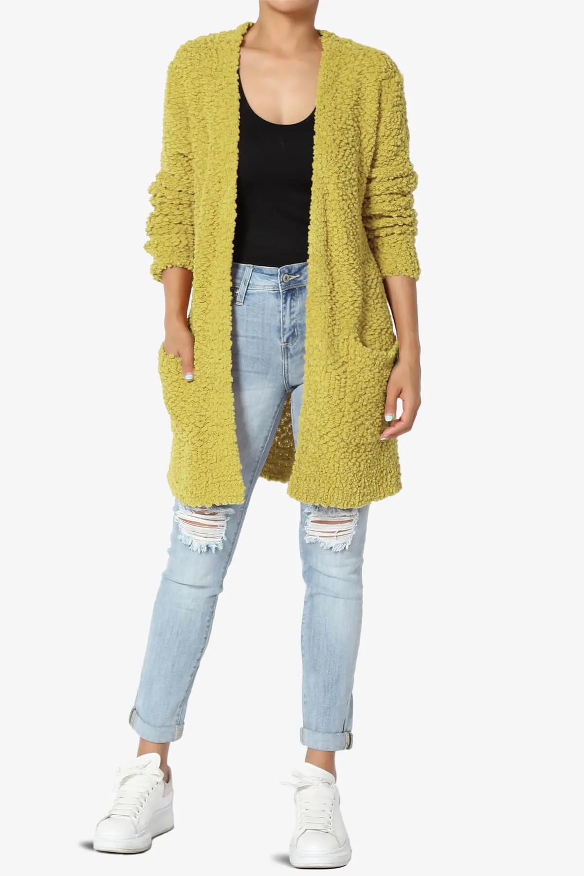 Barry Soft Popcorn Knit Sweater Cardigan PLUS