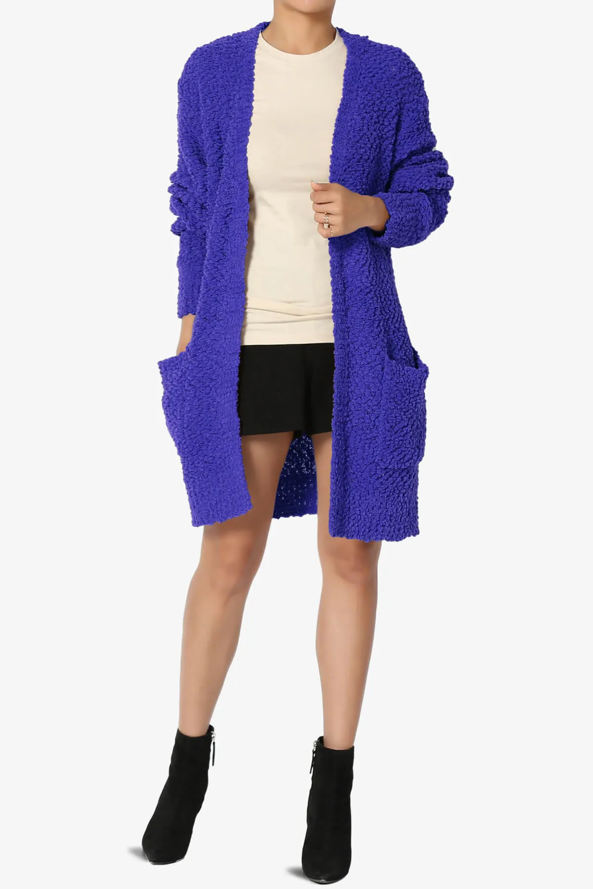 Barry Soft Popcorn Knit Sweater Cardigan PLUS