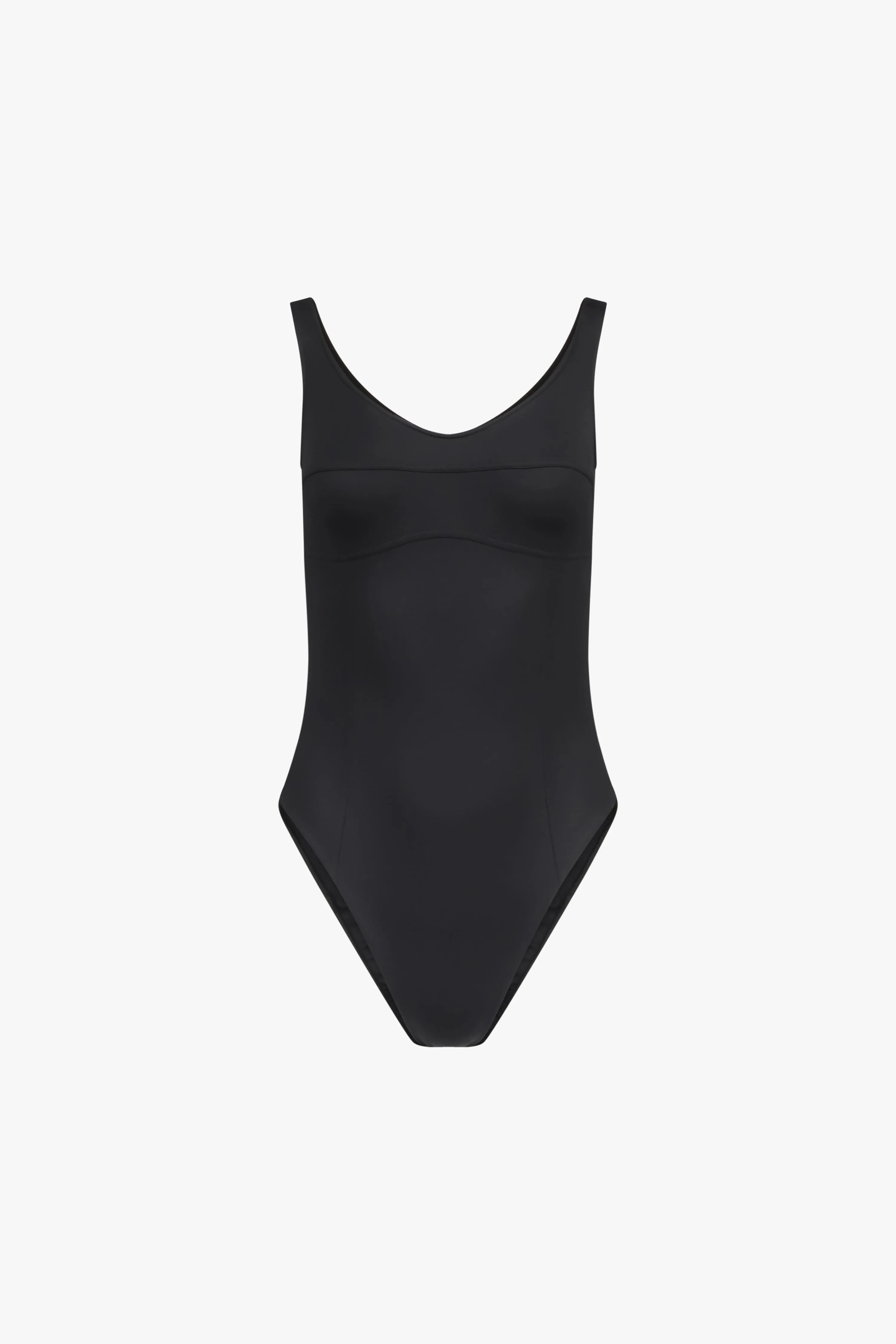 Black Paneled Thong One Piece