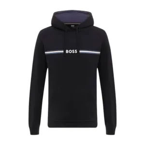 BOSS Printed Logo Dark Blue Authentic Hoodie