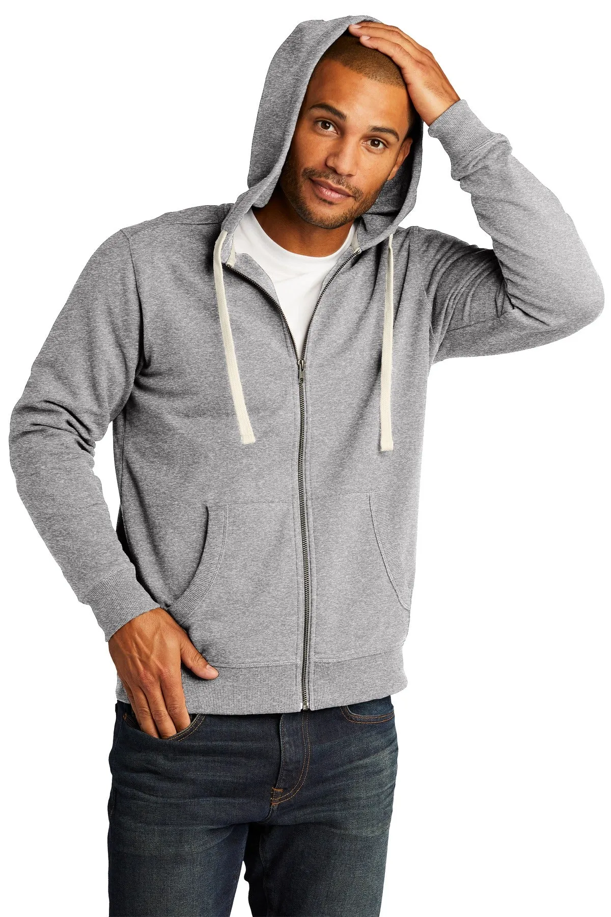 Custom Embroidered - District® Re-Fleece™Full-Zip Hoodie DT8102