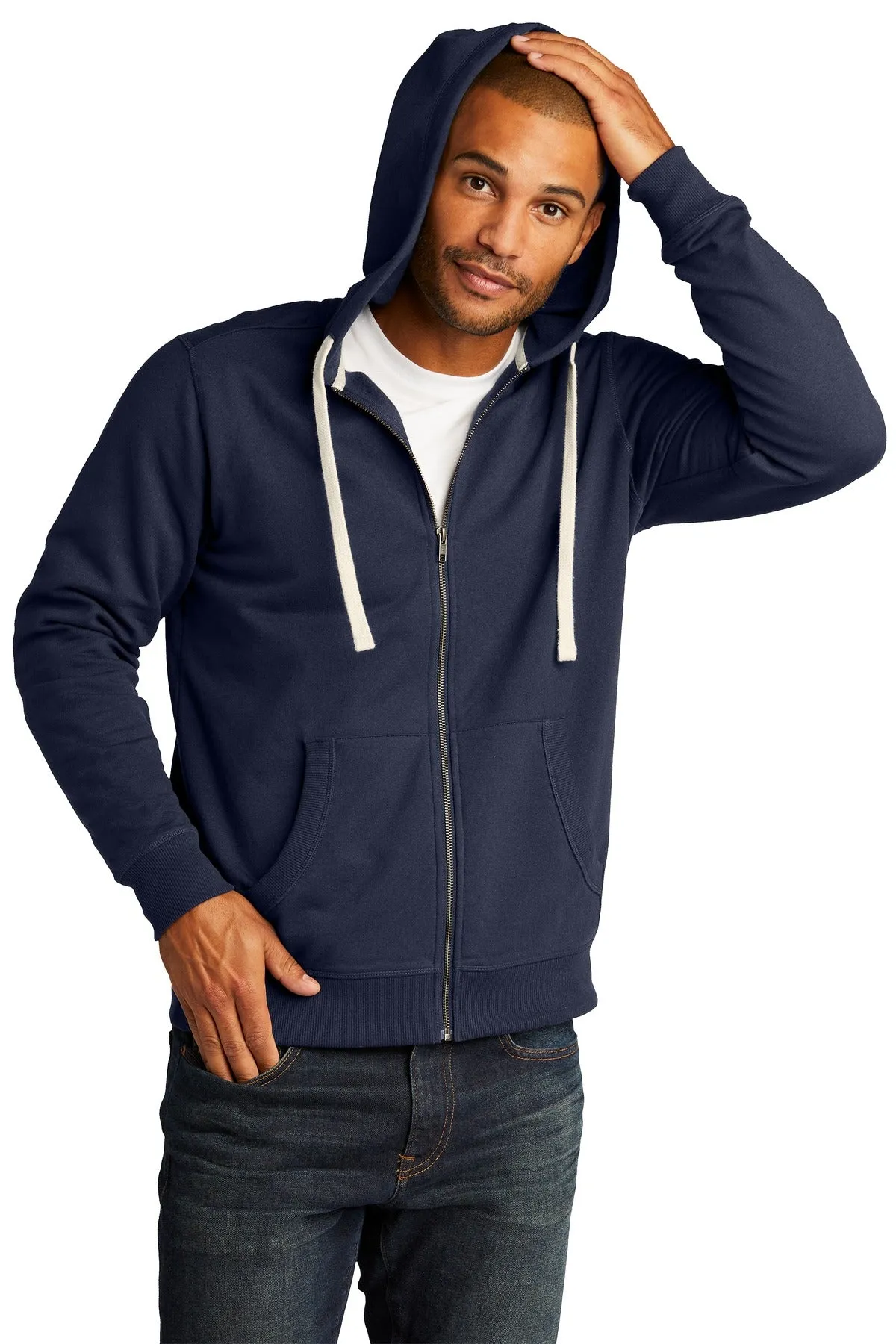 Custom Embroidered - District® Re-Fleece™Full-Zip Hoodie DT8102