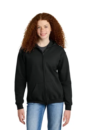 Custom Embroidered - Gildan® Youth Heavy Blend™ Full-Zip Hooded Sweatshirt. 18600B