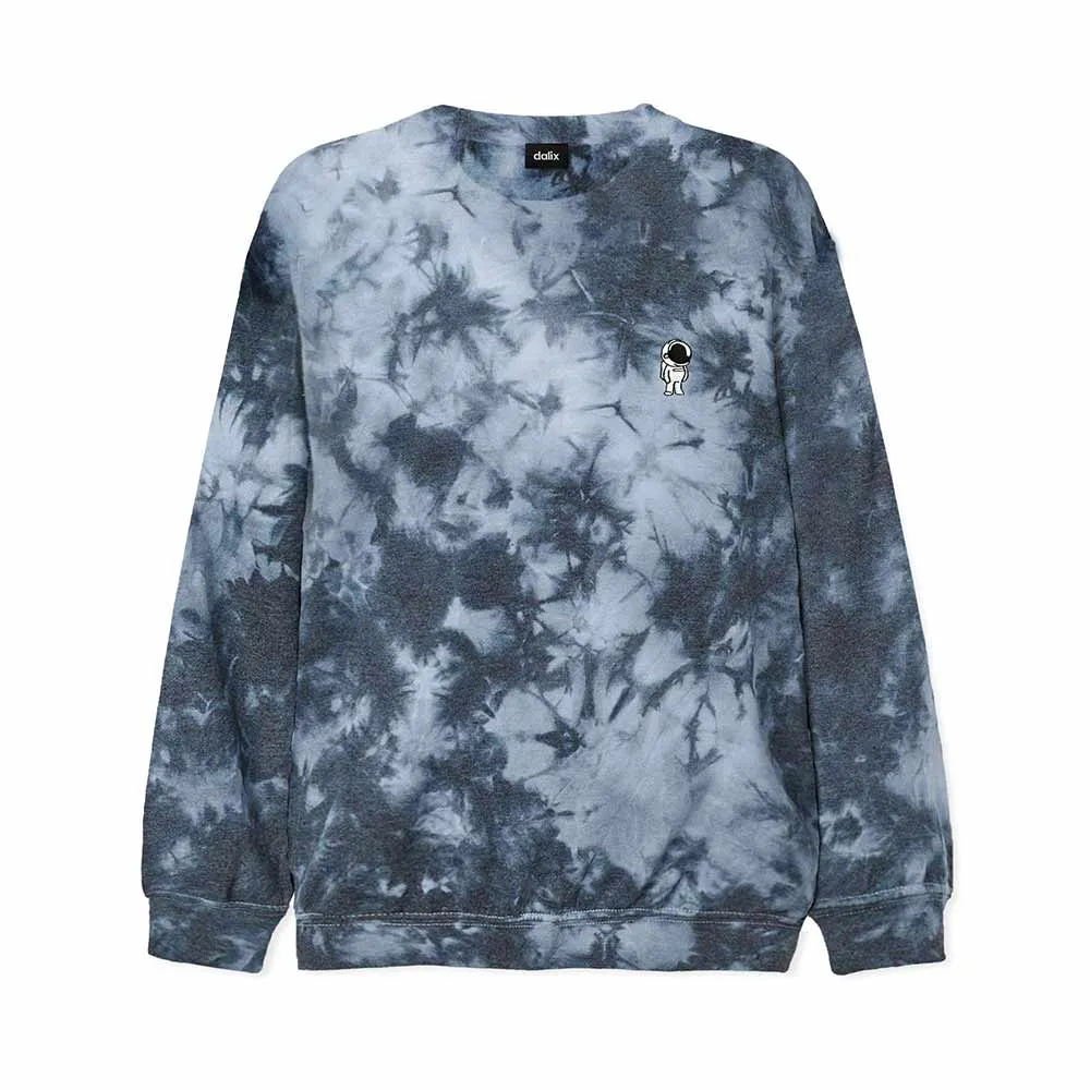 Dalix Astronaut Tie Dye Crewneck Sweatshirt