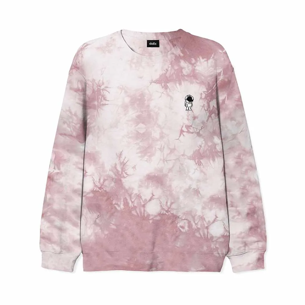 Dalix Astronaut Tie Dye Crewneck Sweatshirt