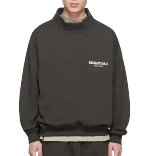 Essentials Fear of God Mock Neck Black Sweatshirt