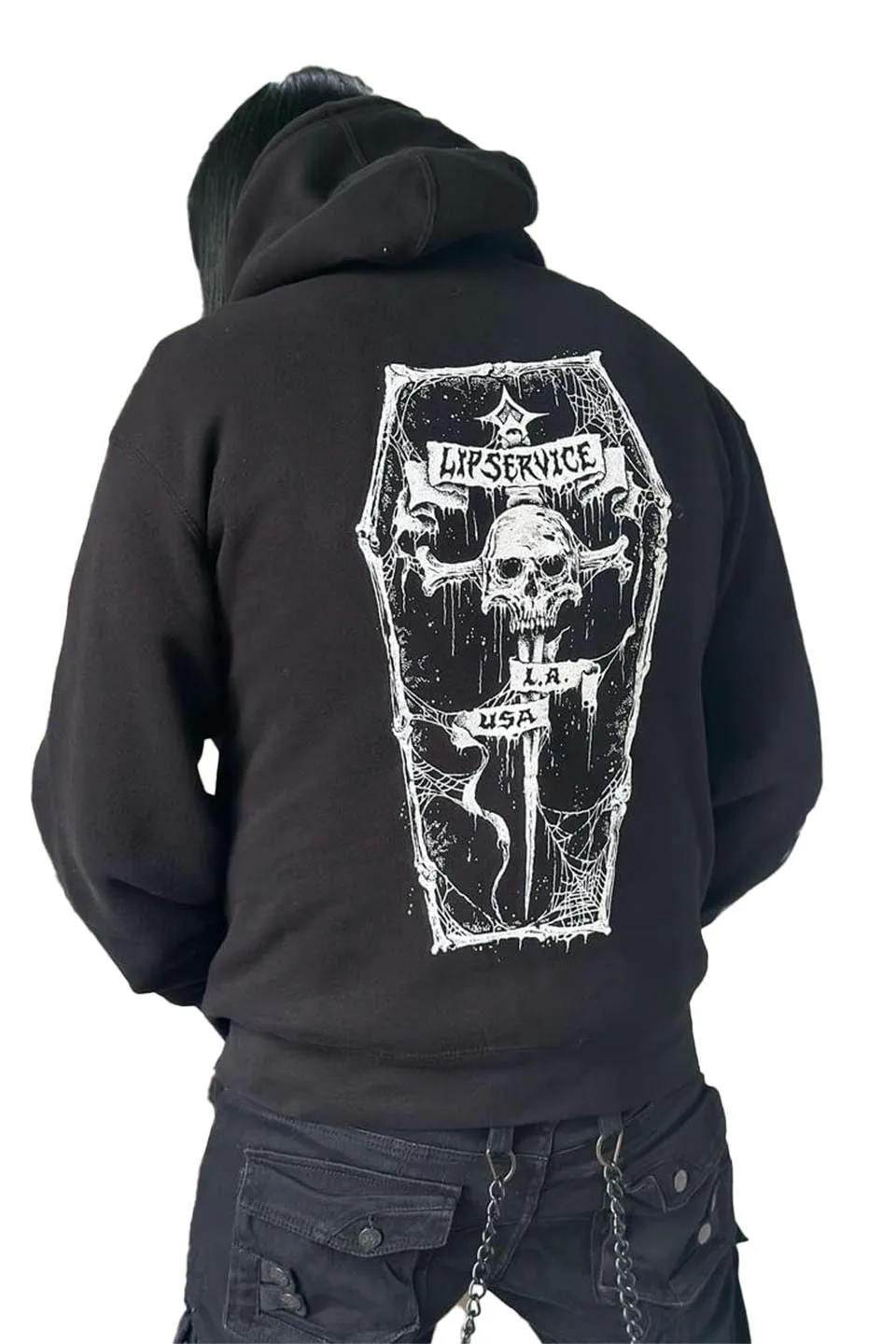 Lip Service Dagger Coffin Zip Hoodie