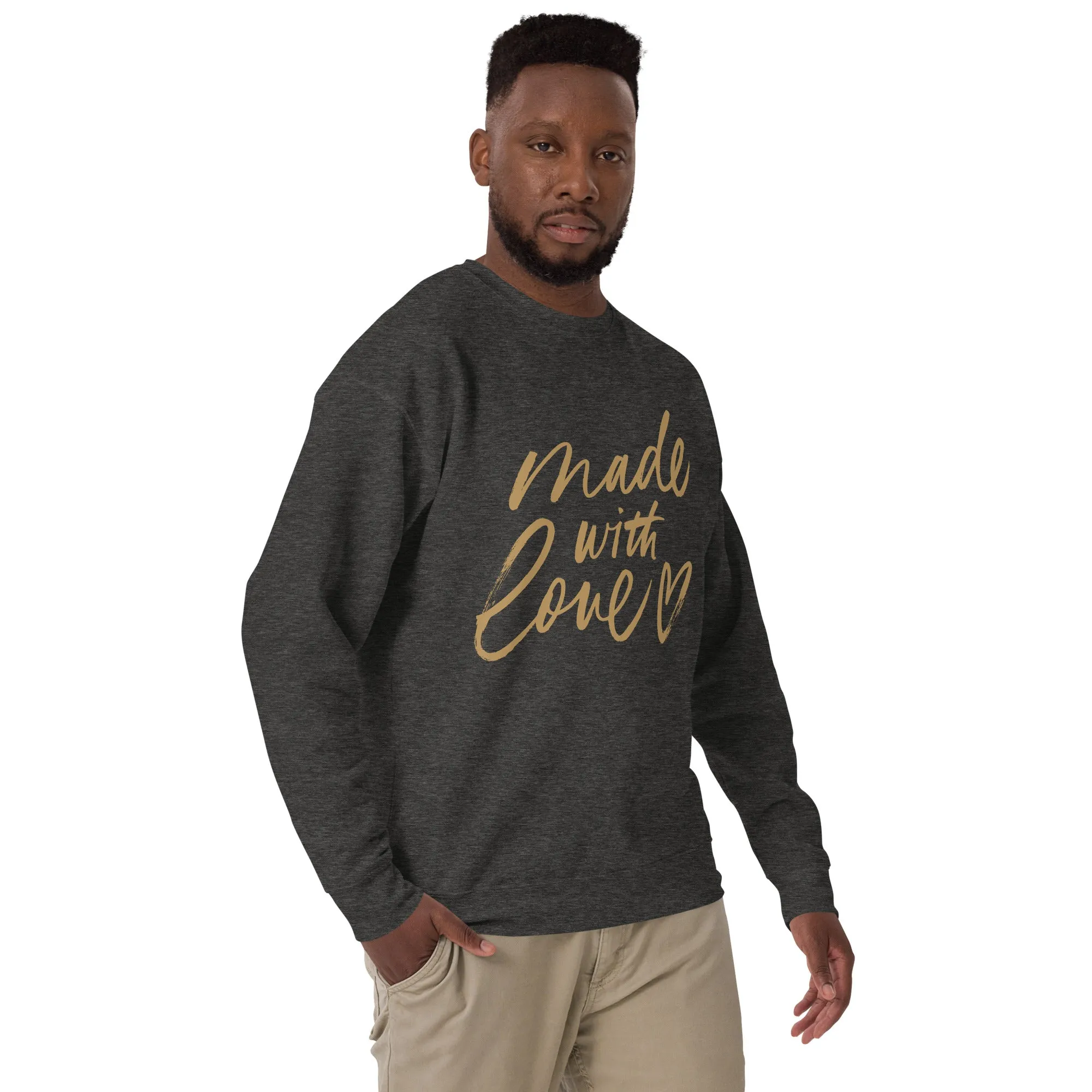 Made with Love Unisex Premium Sweatshirt, lioness-love