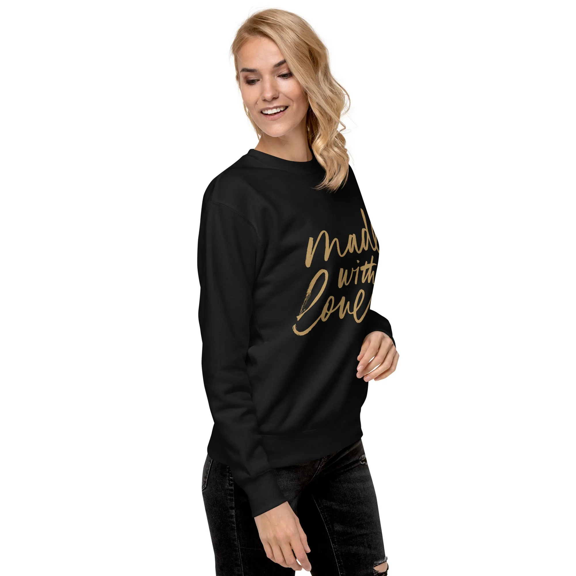 Made with Love Unisex Premium Sweatshirt, lioness-love