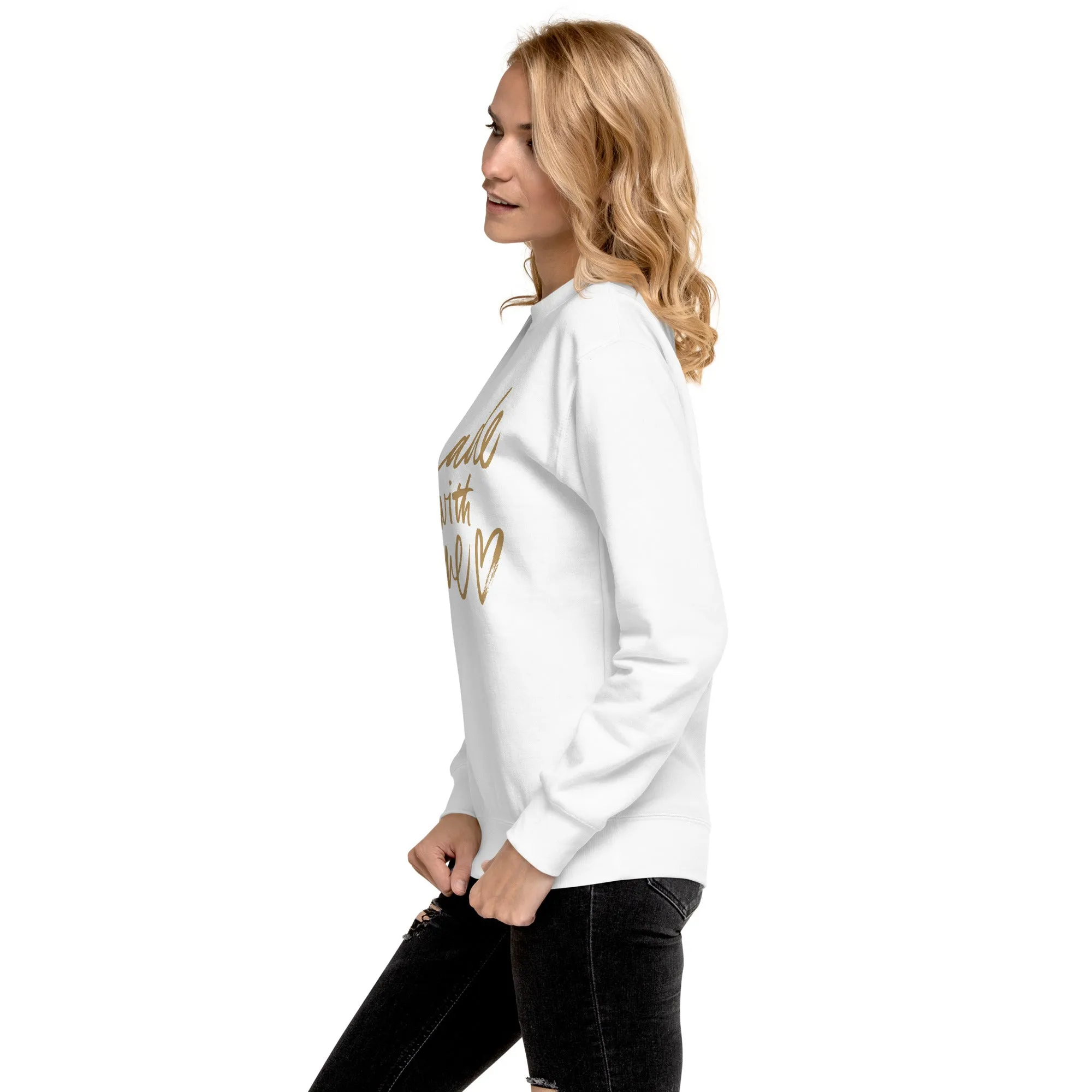 Made with Love Unisex Premium Sweatshirt, lioness-love