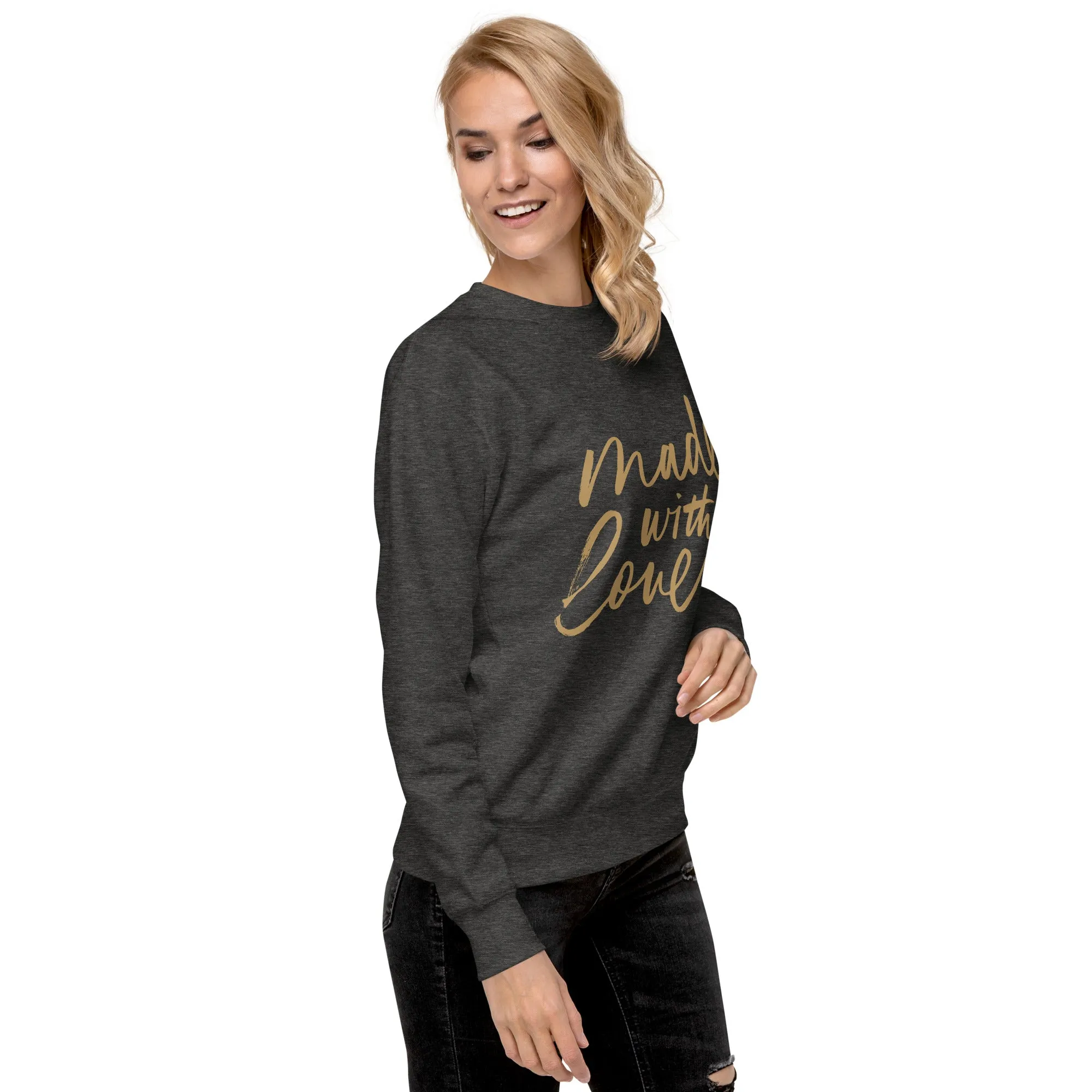 Made with Love Unisex Premium Sweatshirt, lioness-love