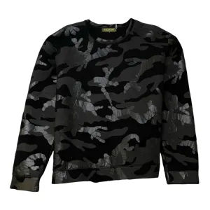 Men's Mesh Camouflage Sweatshirt Black Size XL