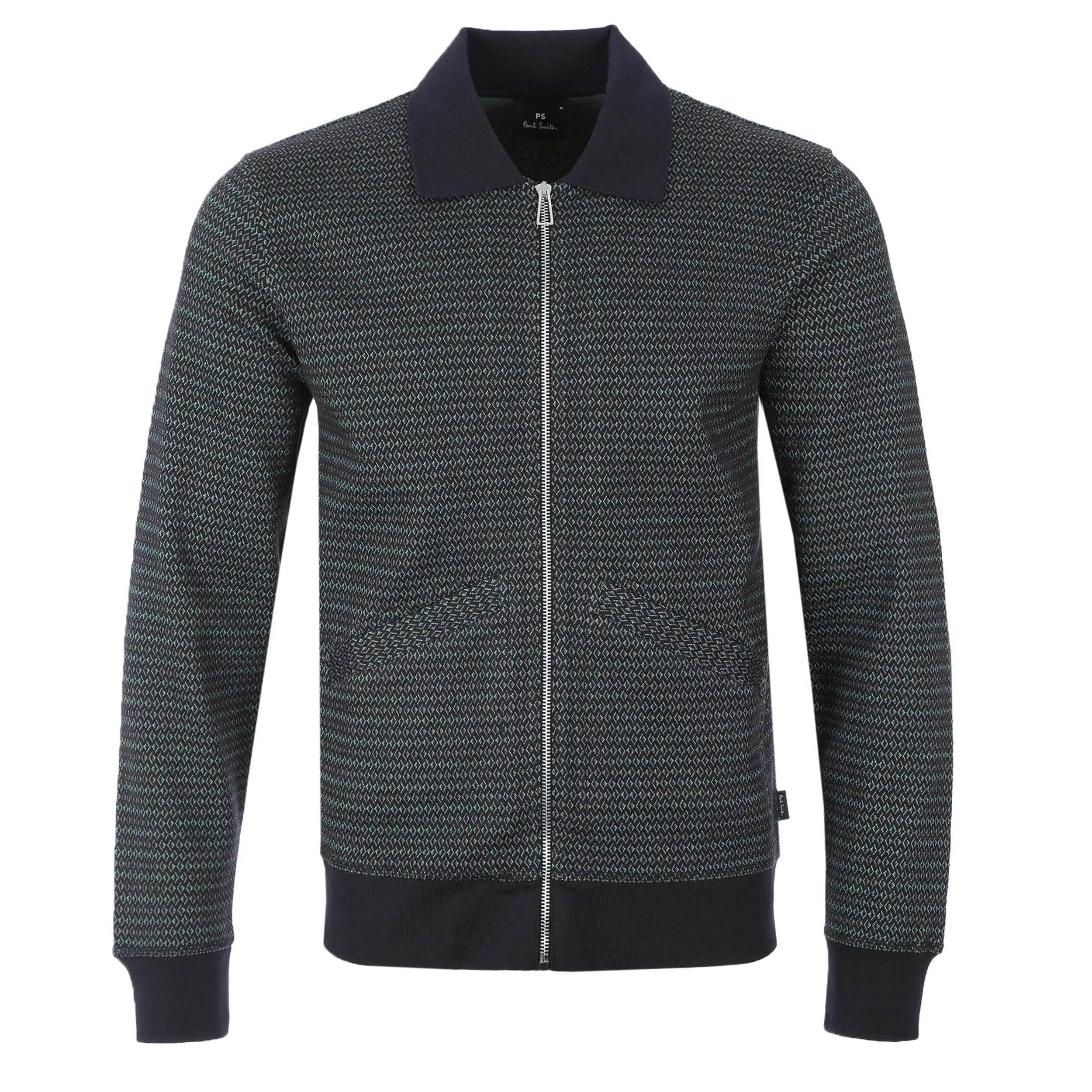 Paul Smith Zip Thru Cardigan in Navy