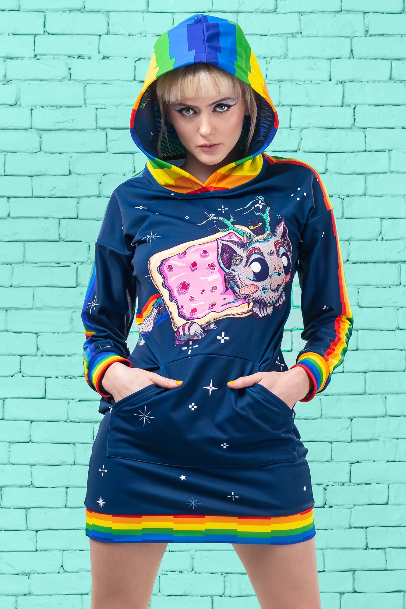 Schizo Cat Hoodie (Dark)