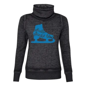 Skate Silhouette Cowl Neck Sweatshirt