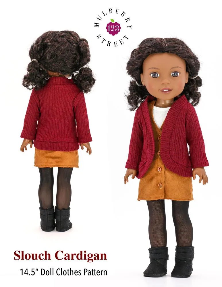 Slouch Cardigan 14" - 15" Doll Clothes Pattern