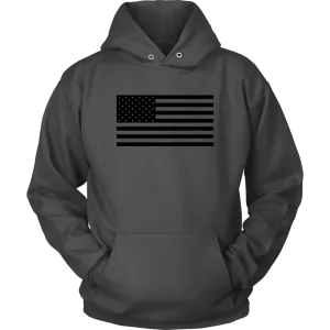 The Black USA Flag Unisex Hoodie