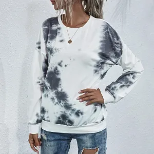 Tie Dye Round Neck Sweatshirt