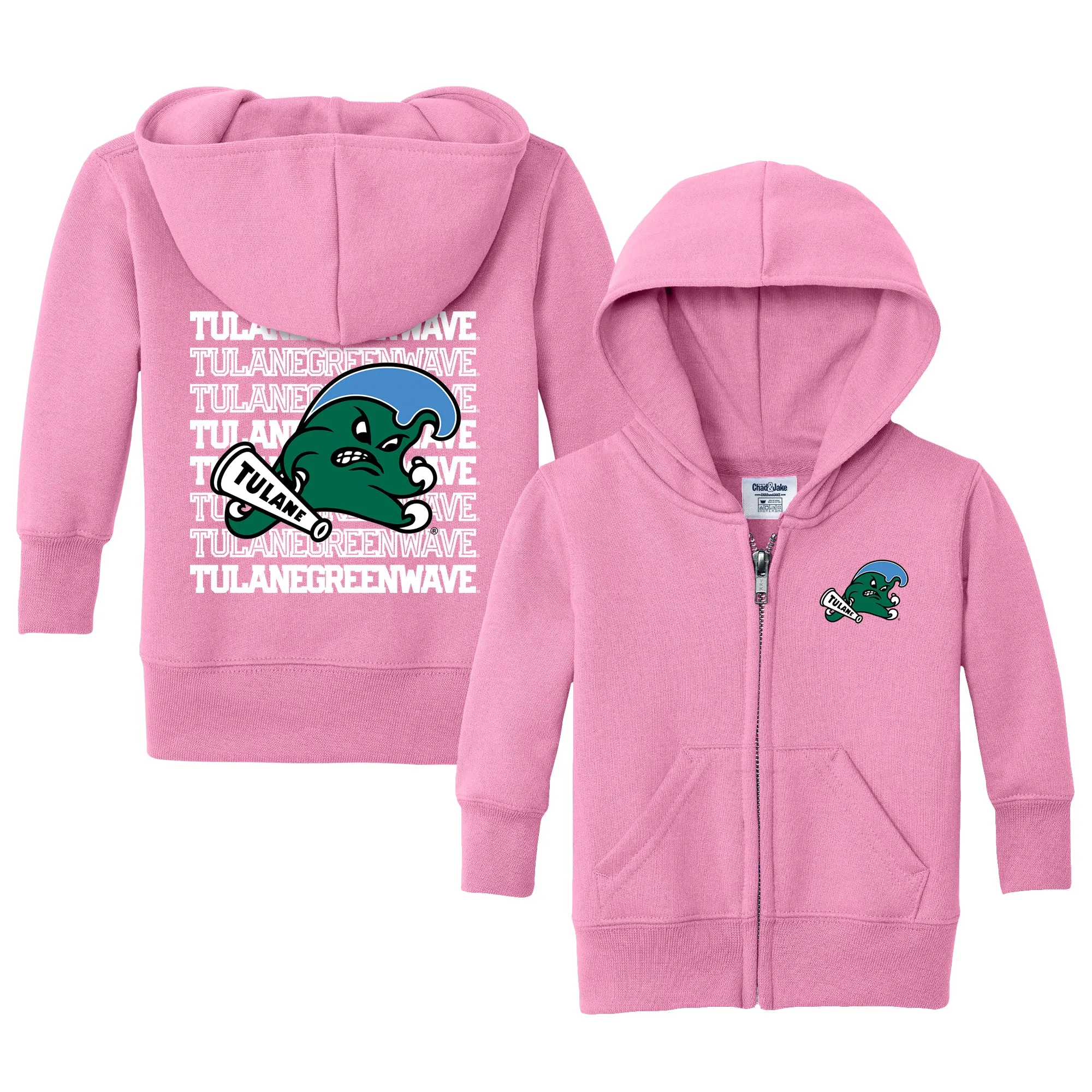 Tulane Green Wave Retro Infant Full-Zip Sweatshirt